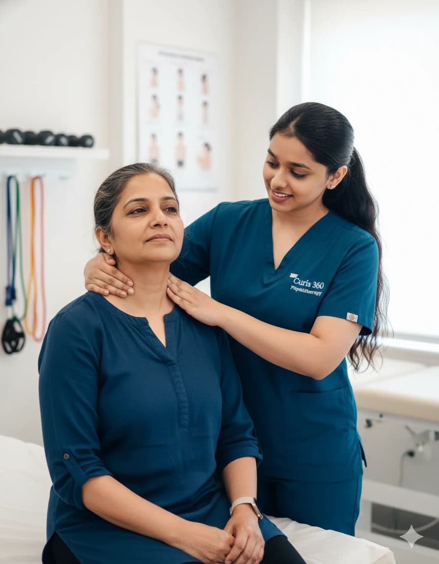 Hands-on Bell's Palsy rehabilitation at Curis 360 physiotherapy clinic, Bengaluru
